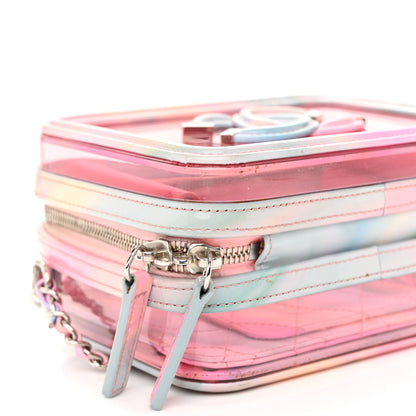 Chanel PVC Patent Calfskin Patent Lambskin Small CC Vanity Case Pink 9 of 12