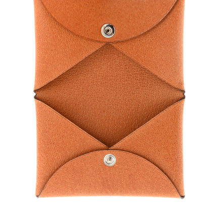 Hermes Peau Porc Calvi Card Case Toffee 5 of 9