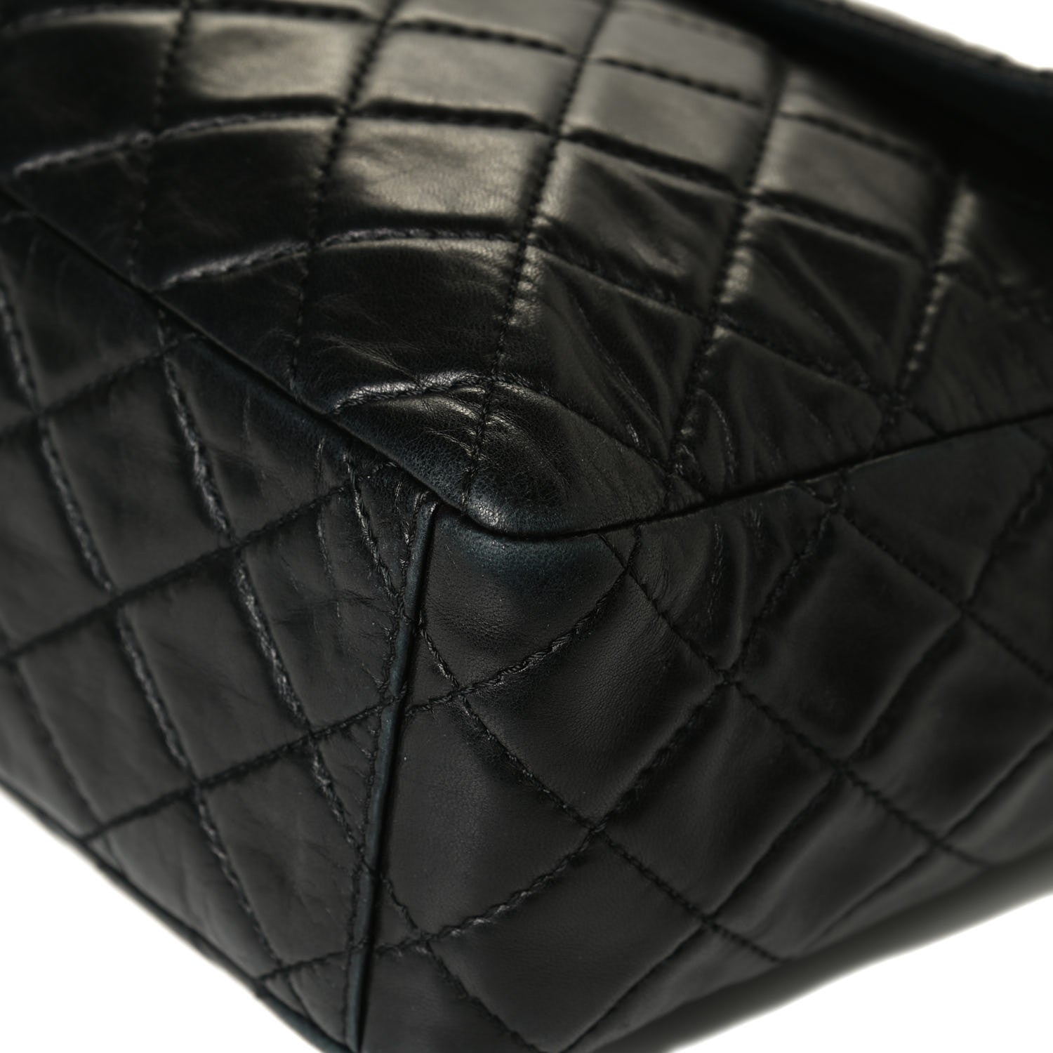 Chanel Washed Lambskin Quilted Maxi Single Flap Black 16 of 16