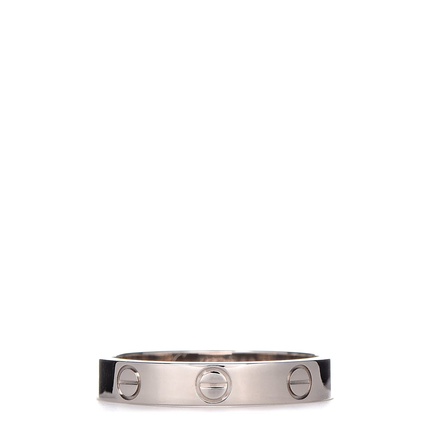 18K White Gold 3.5mm LOVE Wedding Band Ring 56 7.5