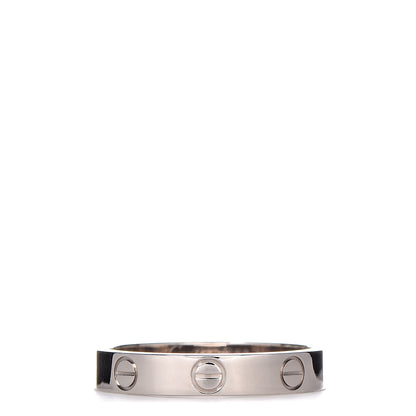 Cartier 18K White Gold 3.5mm LOVE Wedding Band Ring 56 7.5 1 of 4