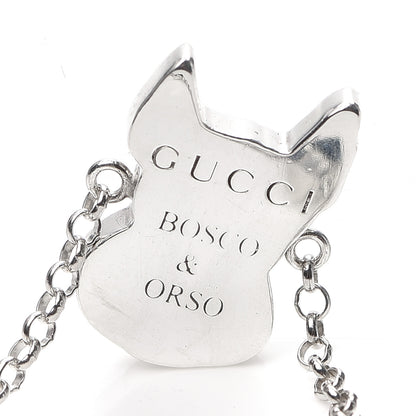 Gucci Sterling Silver Black Spinel Enamel Orso Bracelet 4 of 5