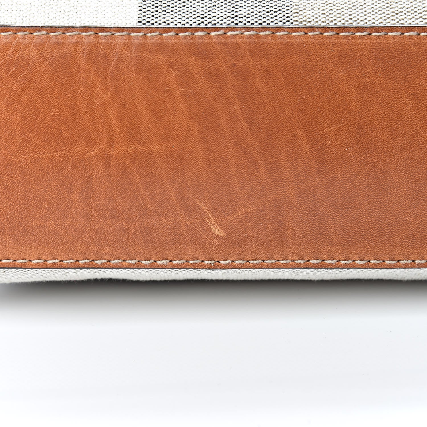 Burberry Canvas Mega Check Medium Tottenham Brit Tote Saddle Brown 13 of 16