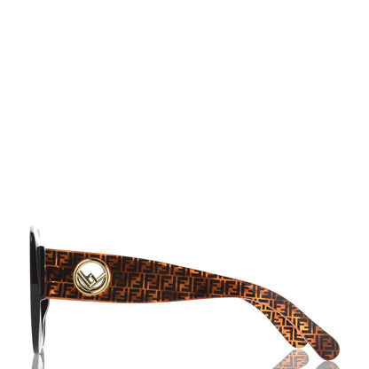 Fendi Acetate F is Fendi FF Oversized Butterfly Sunglasses FF 0306/S Black Havana 2 of 8