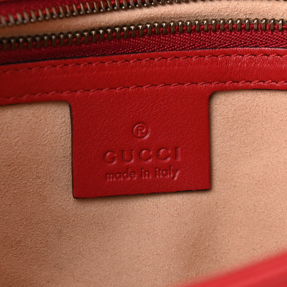 Gucci Calfskin Matelasse Small GG Marmont Shoulder Bag Hibiscus Red 9 of 11