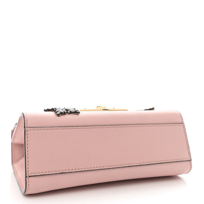 Gucci Calfskin Crystal Star Embroidered Small Padlock Shoulder Bag Perfect Pink Multicolor 4 of 13
