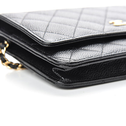 Chanel Caviar Quilted Wallet On Chain WOC Black 9 of 10