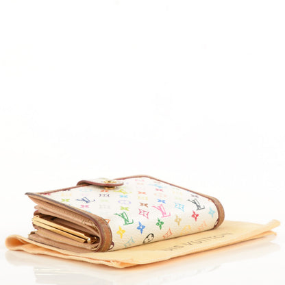 Louis Vuitton Monogram Multicolor French Purse Wallet White 4 of 7