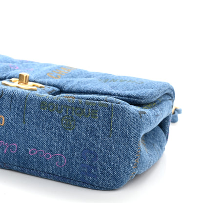 Chanel Denim Quilted Mini Denim Mood Rectangular Flap Blue Multicolor 10 of 11