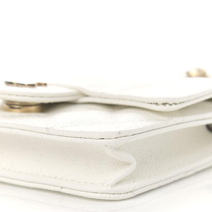 Chanel Caviar Quilted Mini Chain Bag White 11 of 12