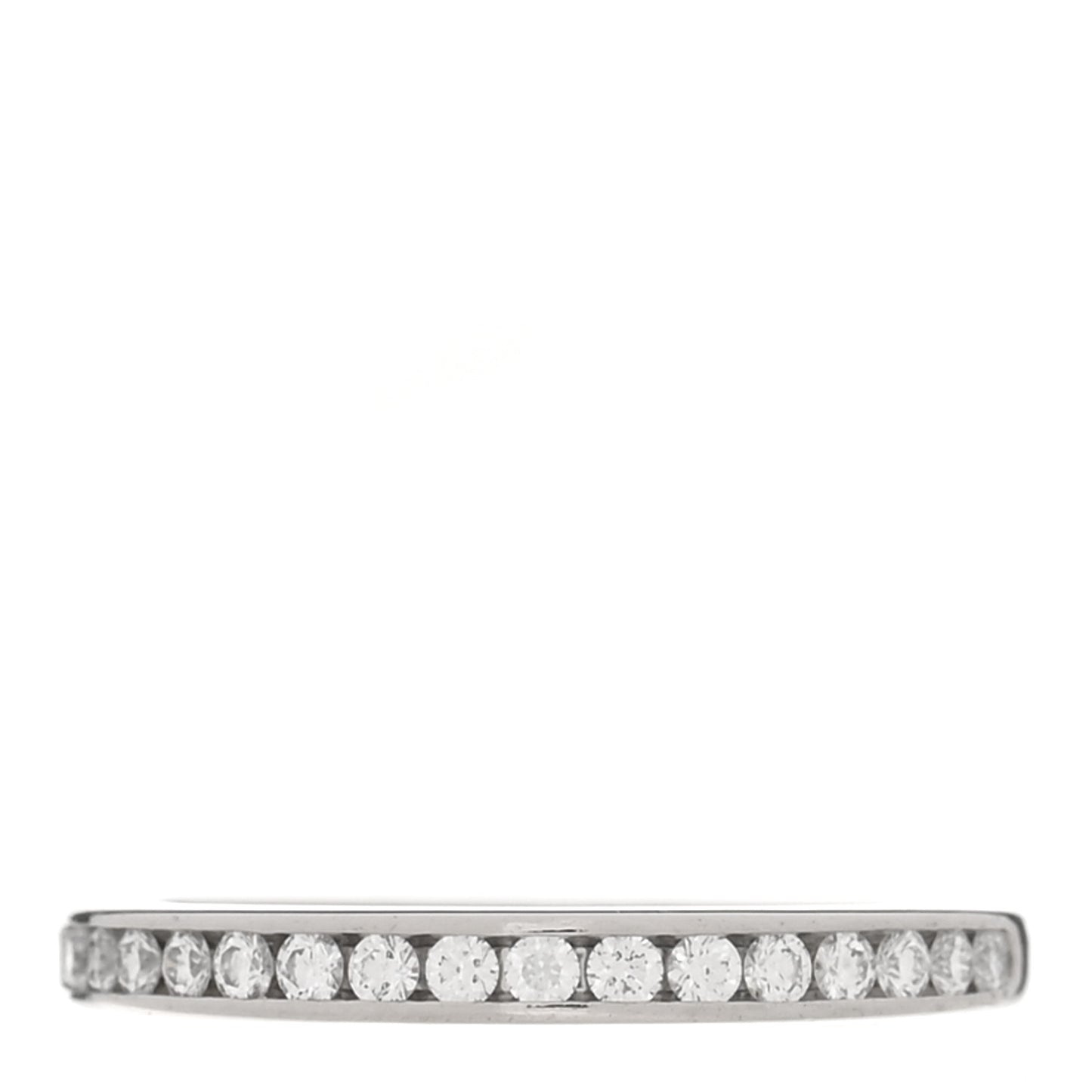 Platinum Diamond 2.5mm Half Circle Wedding Band Ring 48 4.5