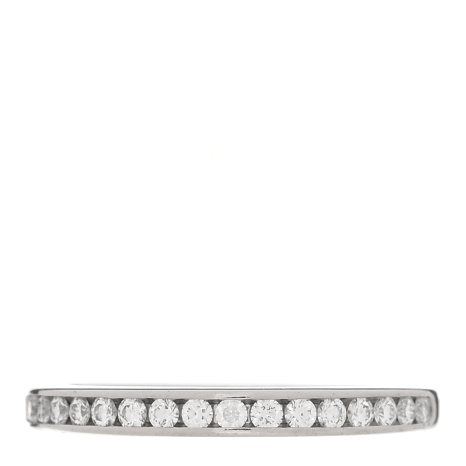Tiffany Platinum Diamond 2.5mm Half Circle Wedding Band Ring 48 4.5 1 of 6