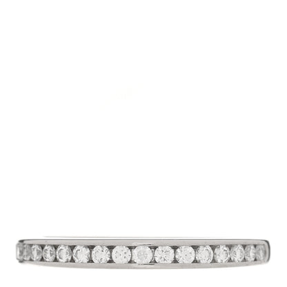 Tiffany Platinum Diamond 2.5mm Half Circle Wedding Band Ring 48 4.5 1 of 6