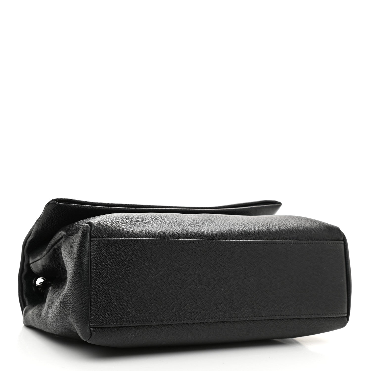 Saint Laurent Grain De Poudre Medium West Hollywood Monogram Fold-Over Black 4 of 10