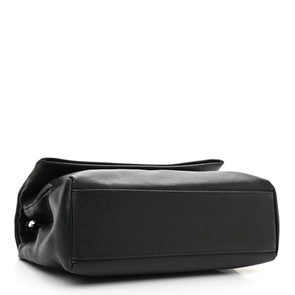 Saint Laurent Grain De Poudre Medium West Hollywood Monogram Fold-Over Black 4 of 10