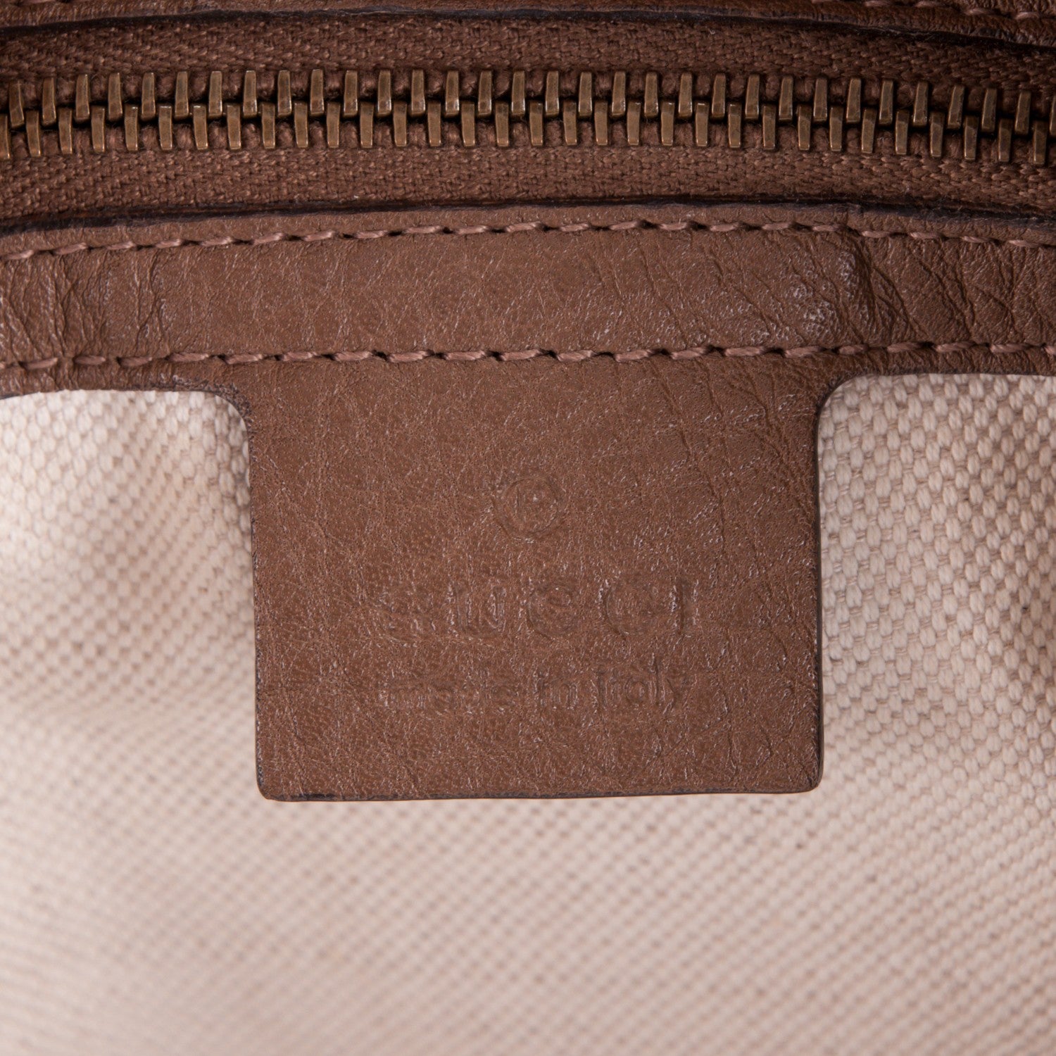 Gucci Pebbled Calfskin Twill Hobo Brown 6 of 7