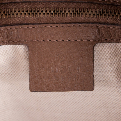Gucci Pebbled Calfskin Twill Hobo Brown 6 of 7
