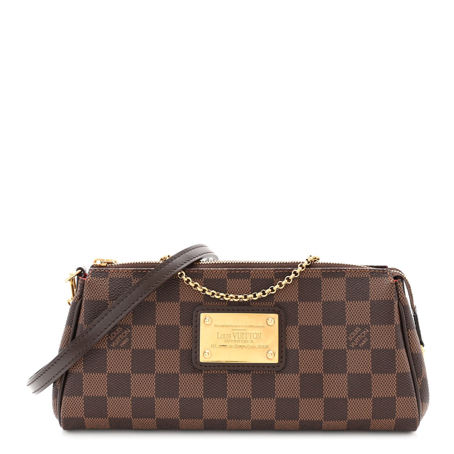 Louis Vuitton Damier Ebene Eva Clutch 1 of 10
