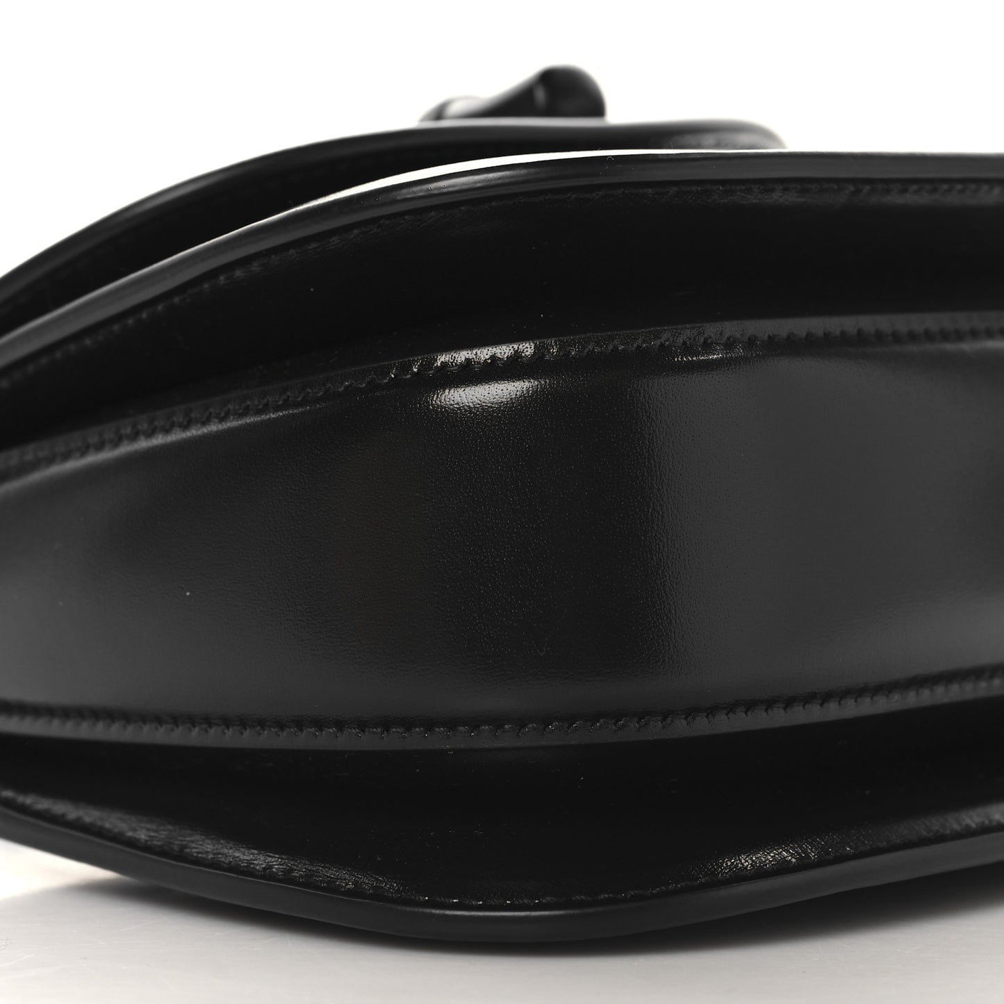 Boarded Dyana Lux Calfskin Web Monochrome Mini Bamboo 1947 Top Handle Bag Black