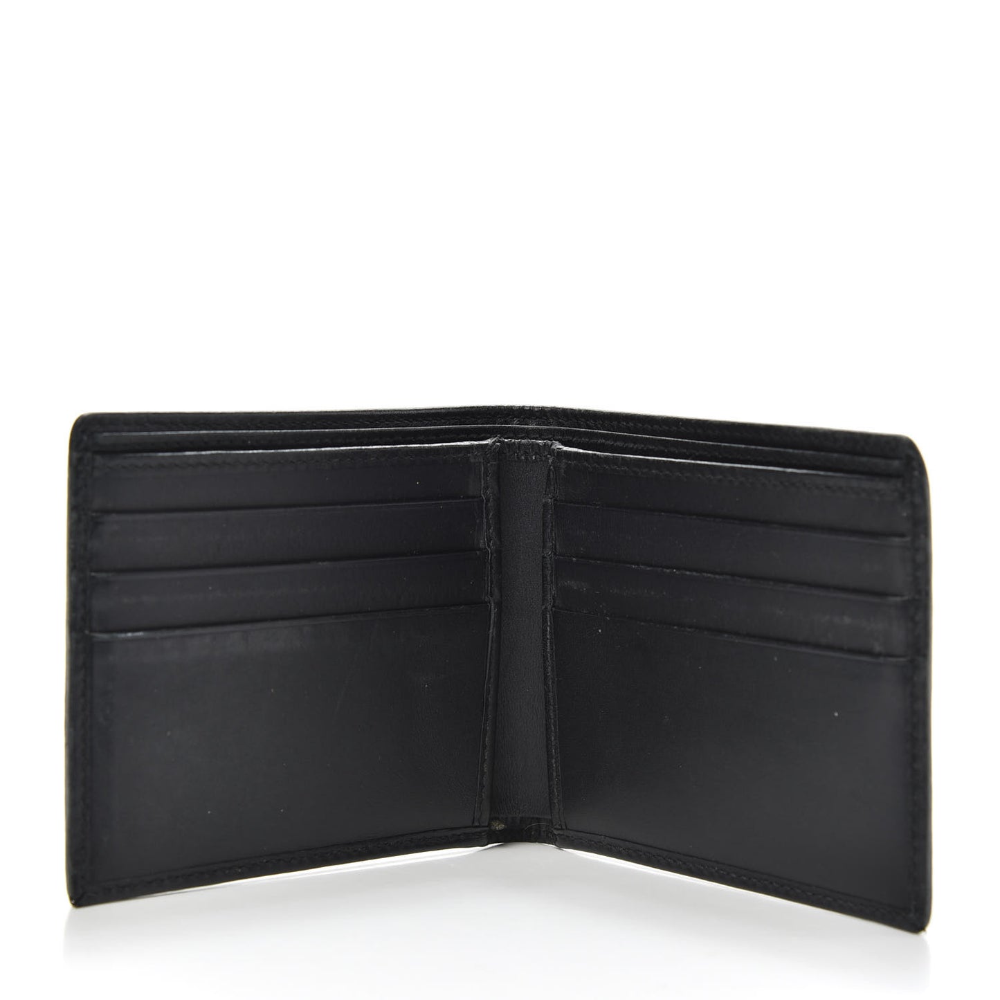 GG Supreme Monogram Bi-Fold Wallet Black Grey