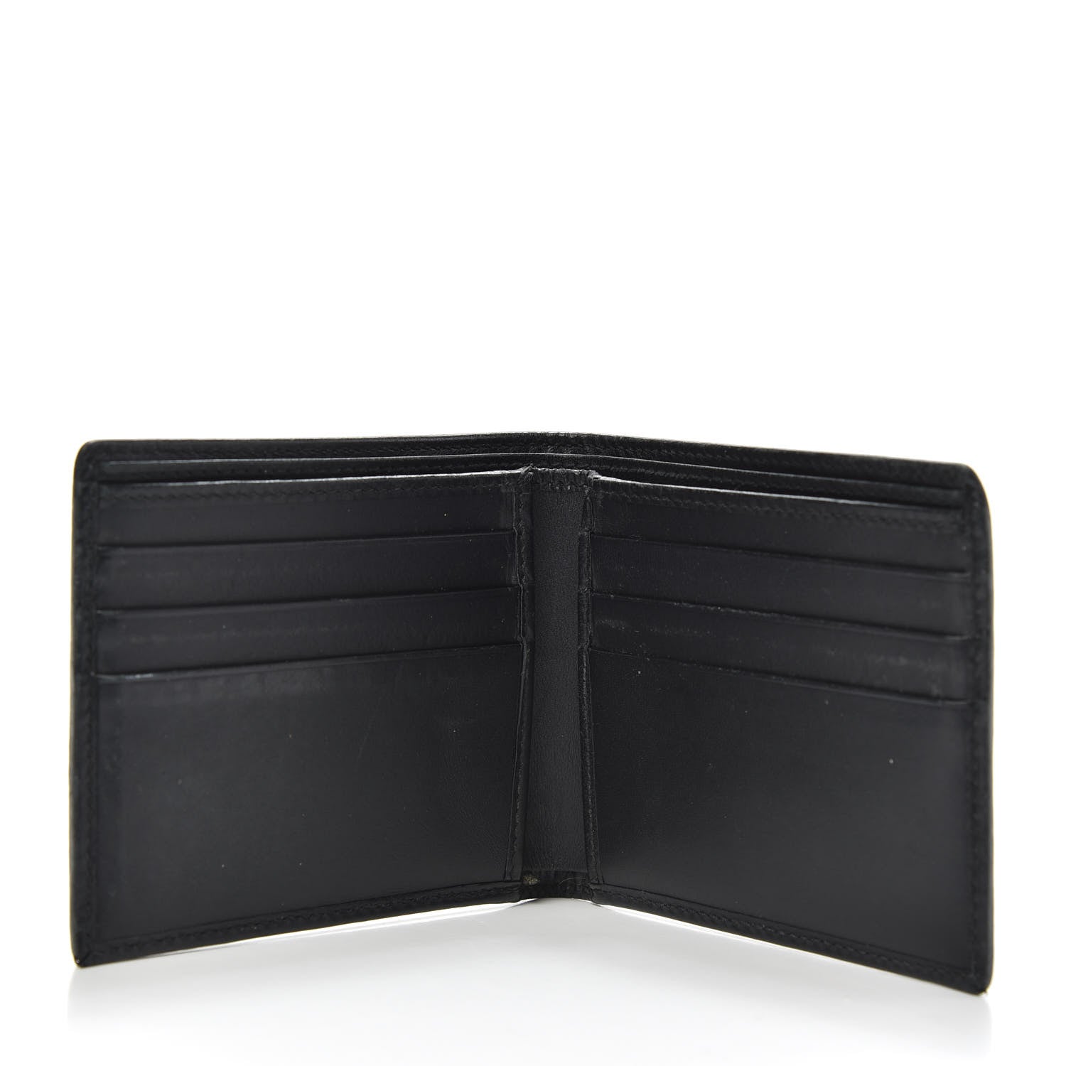 Gucci GG Supreme Monogram Bi-Fold Wallet Black Grey 5 of 10