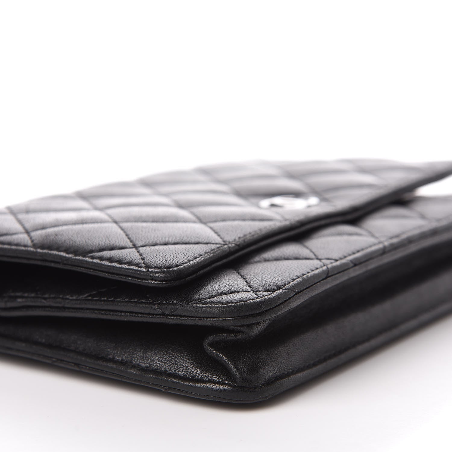 Chanel Lambskin Quilted Wallet On Chain WOC Black 6 of 12