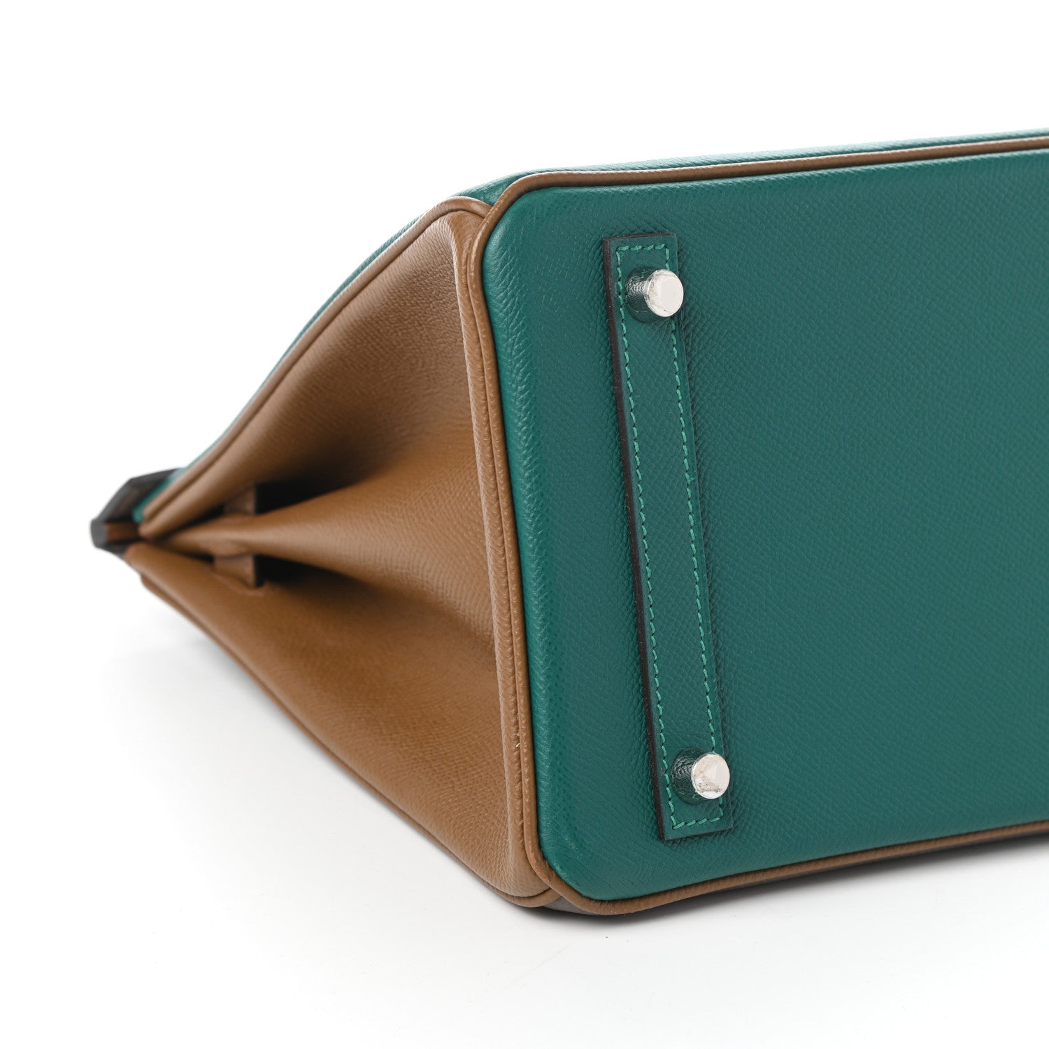 Hermes Epsom Horseshoe Birkin 30 Malachite Etain Alezan 8 of 13
