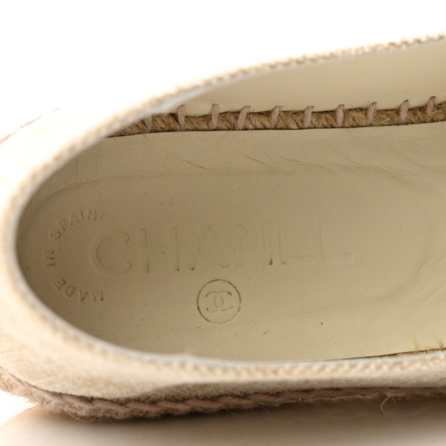 Toile Sequin CC Espadrilles 39 Beige Black