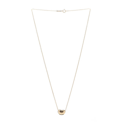 Tiffany 18K Yellow Gold 11mm Elsa Peretti Bean Pendant Necklace 3 of 5
