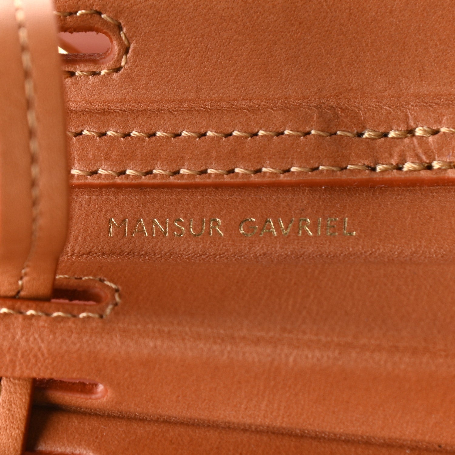 Mansur Gavriel Vegetable Tanned Calfskin Pleated Bucket Bag Camello Rosa 6 of 11