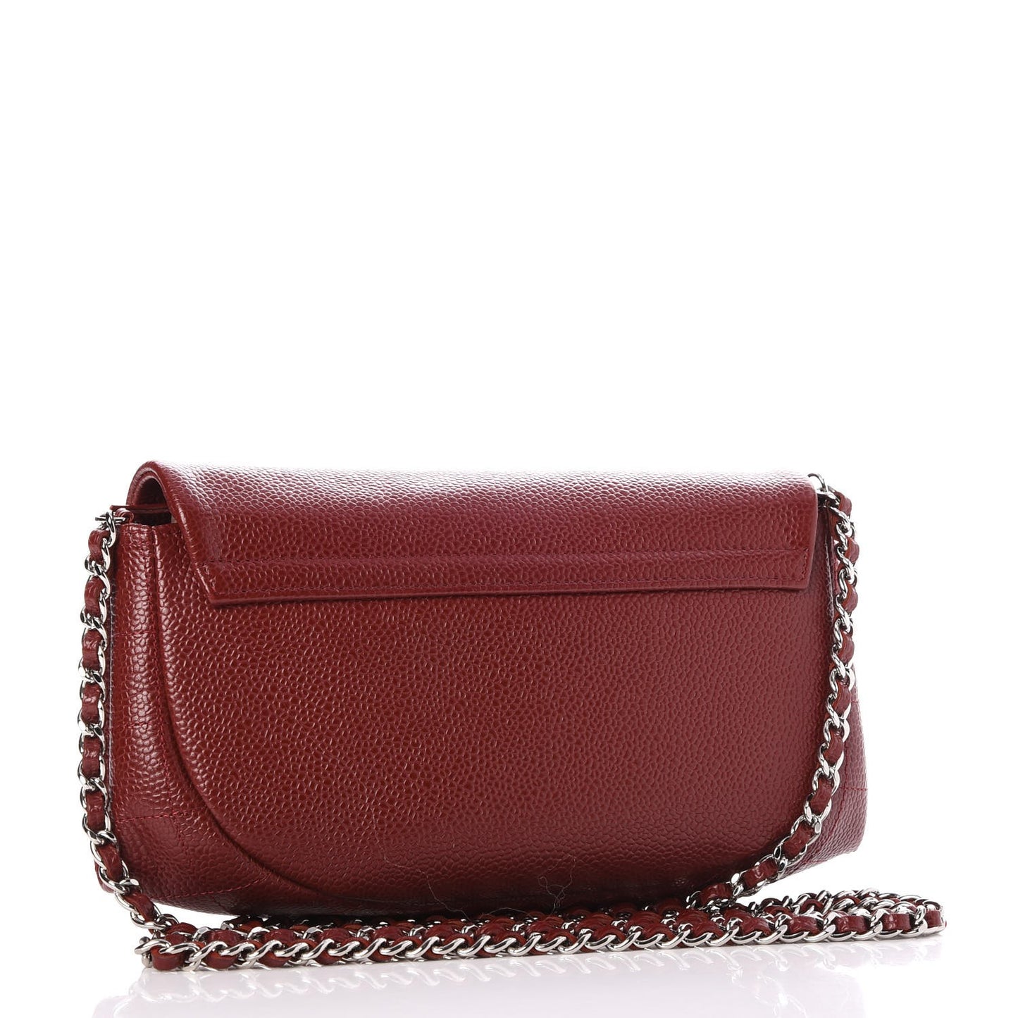 Caviar Half Moon Wallet On Chain WOC Dark Red