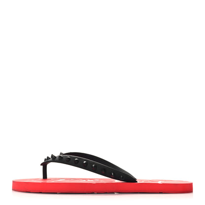 Christian Louboutin Rubber Spike Loubi Donna Flip Flop 40 Black 1 of 6