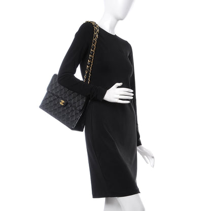 Chanel Caviar Quilted Jumbo Single Flap Black 2 of 8