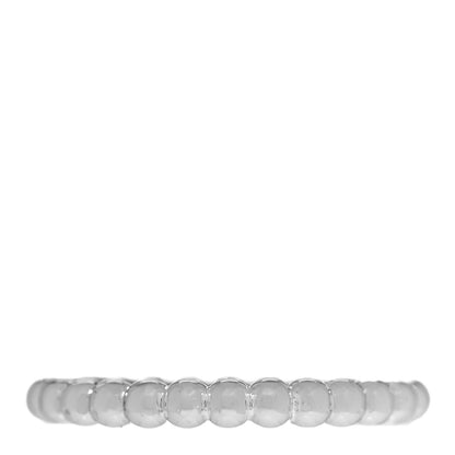 Van Cleef & Arpels 18K White Gold Medium Perlee Ring 62 10 3 of 5