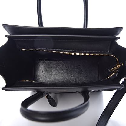 Celine Smooth Calfskin Nano Luggage Black 5 of 10