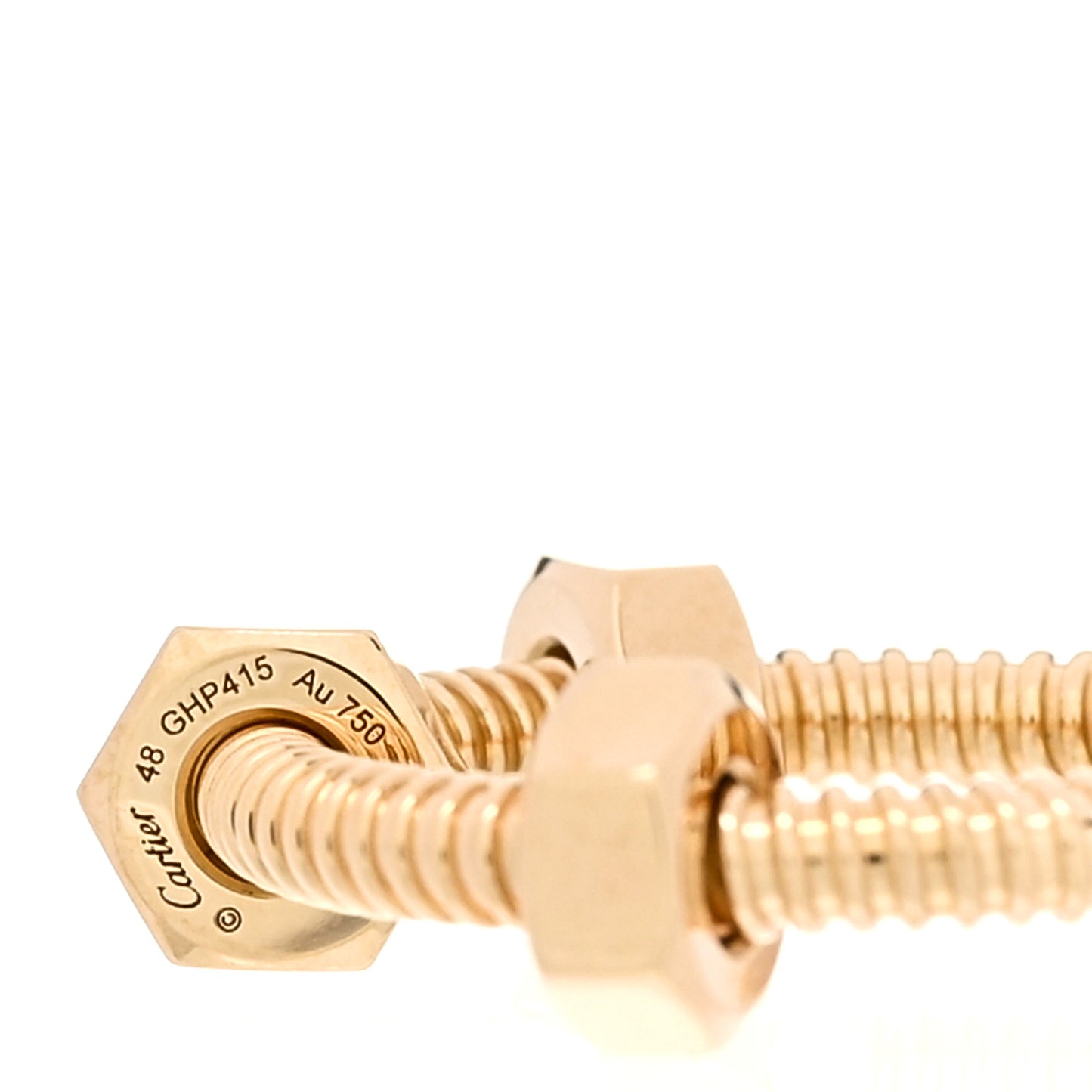 18K Yellow Gold Ecrou de Cartier Ring 48 4.5