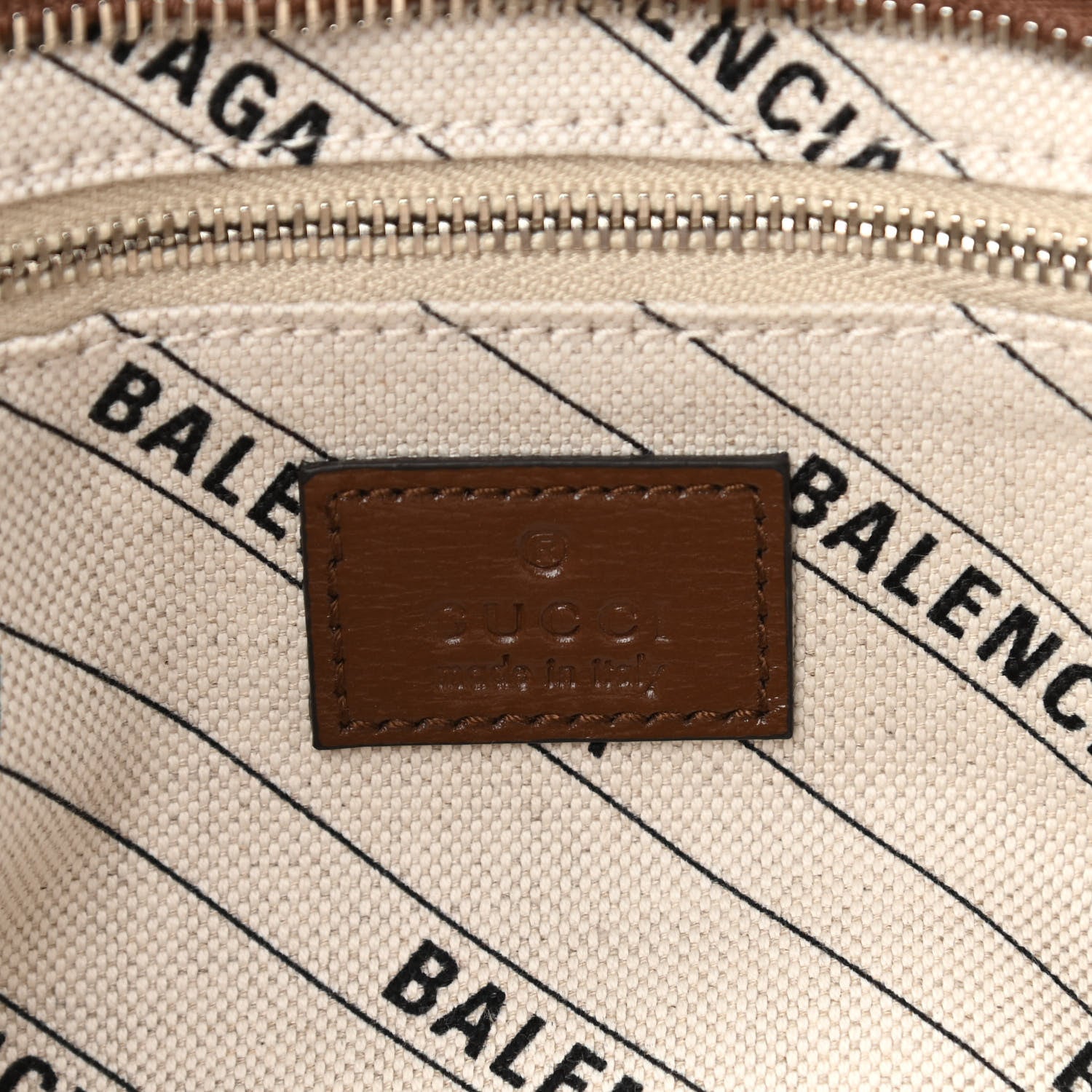 Balenciaga X GUCCI GG Monogram Azalea Calfskin Neo Classic Silver Hardware Medium City Beige Ebony Brown Sugar 6 of 10