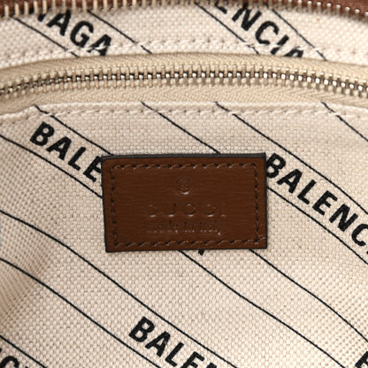 Balenciaga X GUCCI GG Monogram Azalea Calfskin Neo Classic Silver Hardware Medium City Beige Ebony Brown Sugar 6 of 10
