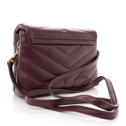 Saint Laurent Calfskin Y Quilted Monogram Toy Loulou Monogram Crossbody Bag Rouge Legion 3 of 14