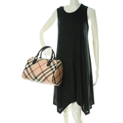 Burberry Supernova Check Small Chester Bowling Bag Black 2 of 8