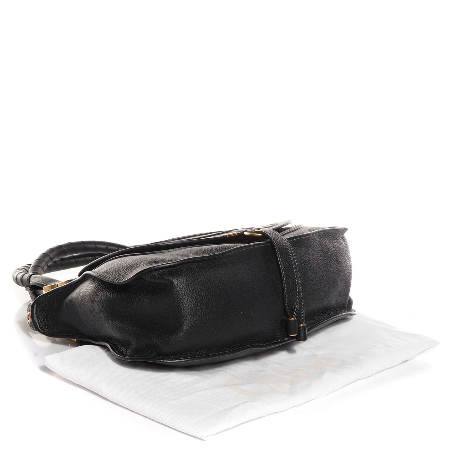 Calfskin Medium Marcie Satchel Black