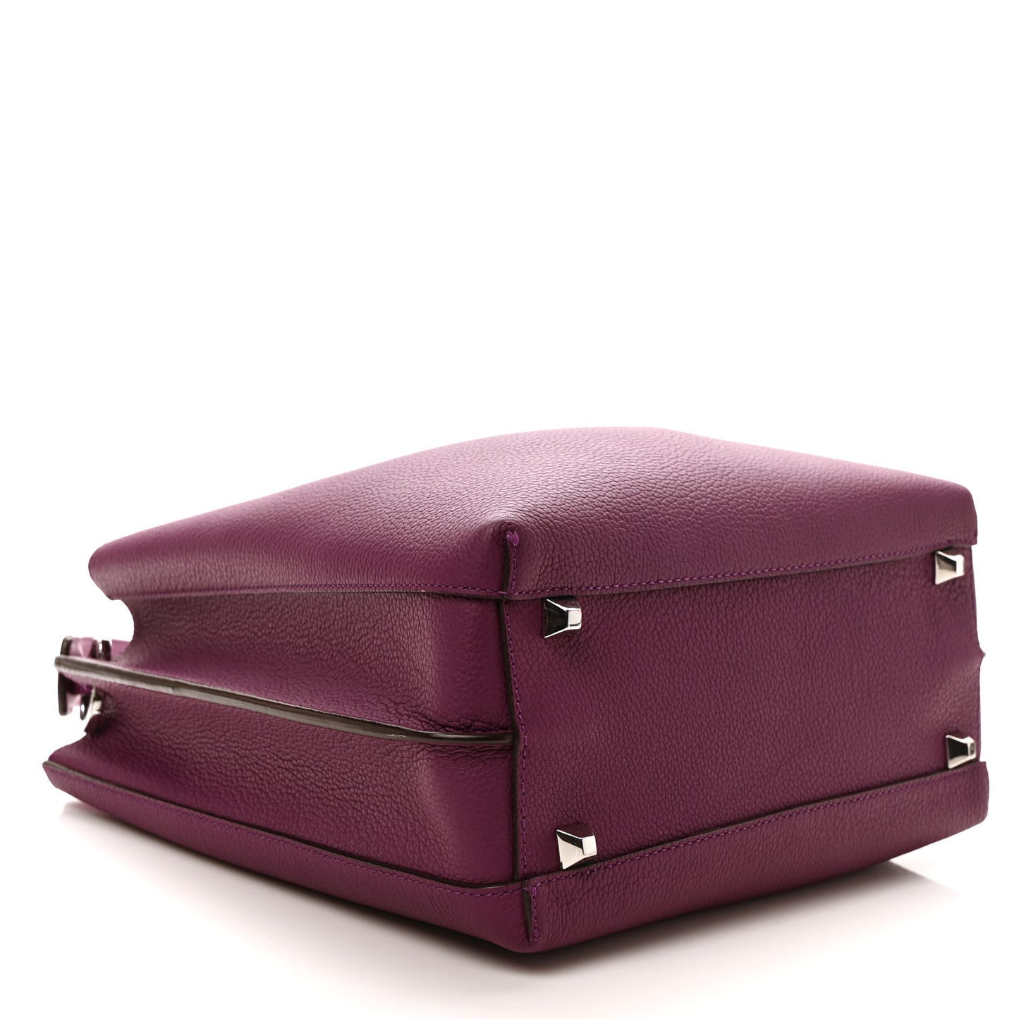 Grained Calfskin Medium Milla Hobo Purple