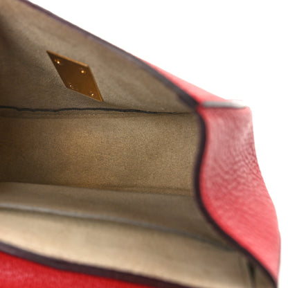 Chloe Grained Lambskin Mini Drew Shoulder Bag Plaid Red 5 of 9