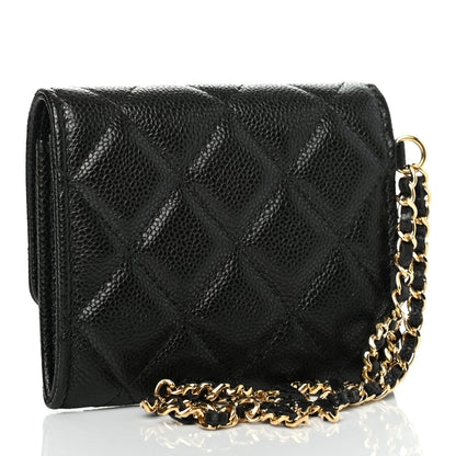 Chanel Caviar Quilted Miss Coco Clutch With Chain Black 2 of 7