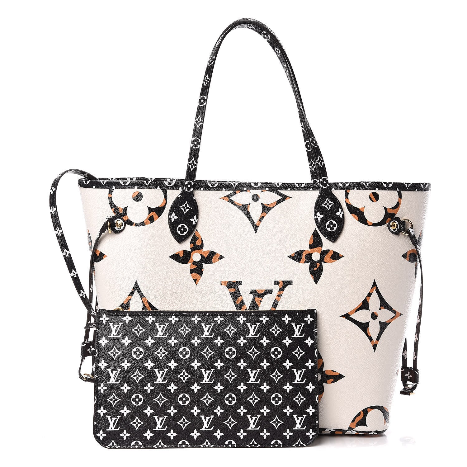 Louis Vuitton Monogram Giant Jungle Neverfull MM Ivory 1 of 10