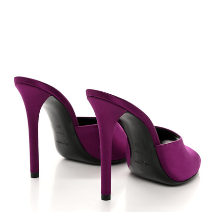 Saint Laurent Satin Goldie Mule Sandal 37 Cyclamen 4 of 8