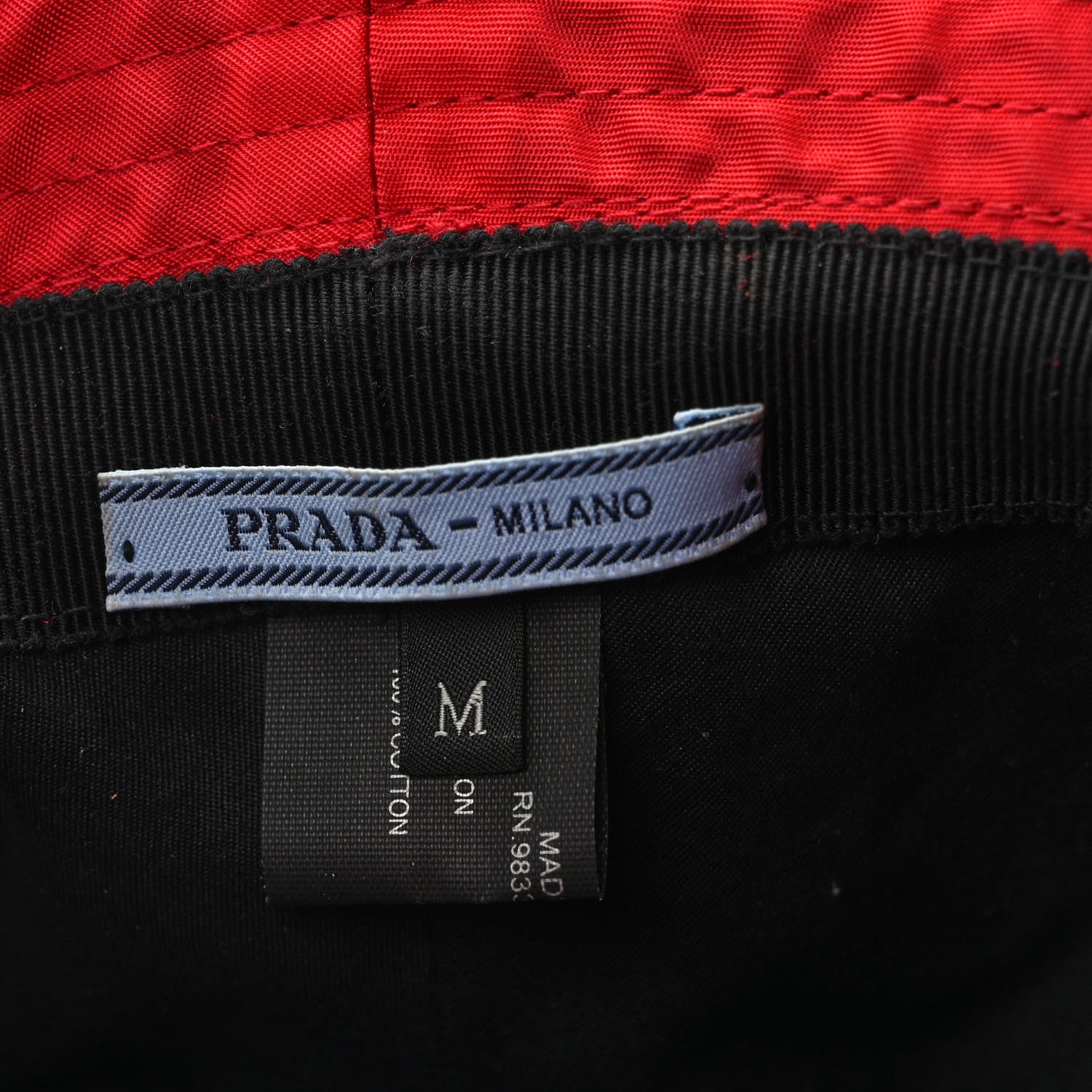Prada Tessuto Nylon Bucket Hat M Rosso 6 of 6