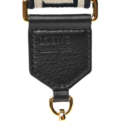 Loewe Calfskin Jacquard Anagram Strap Navy Black 3 of 4