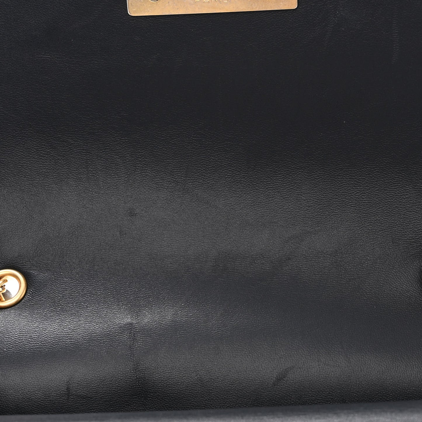 Lambskin Quilted Large CC Chic Flap Grey Dark Navy