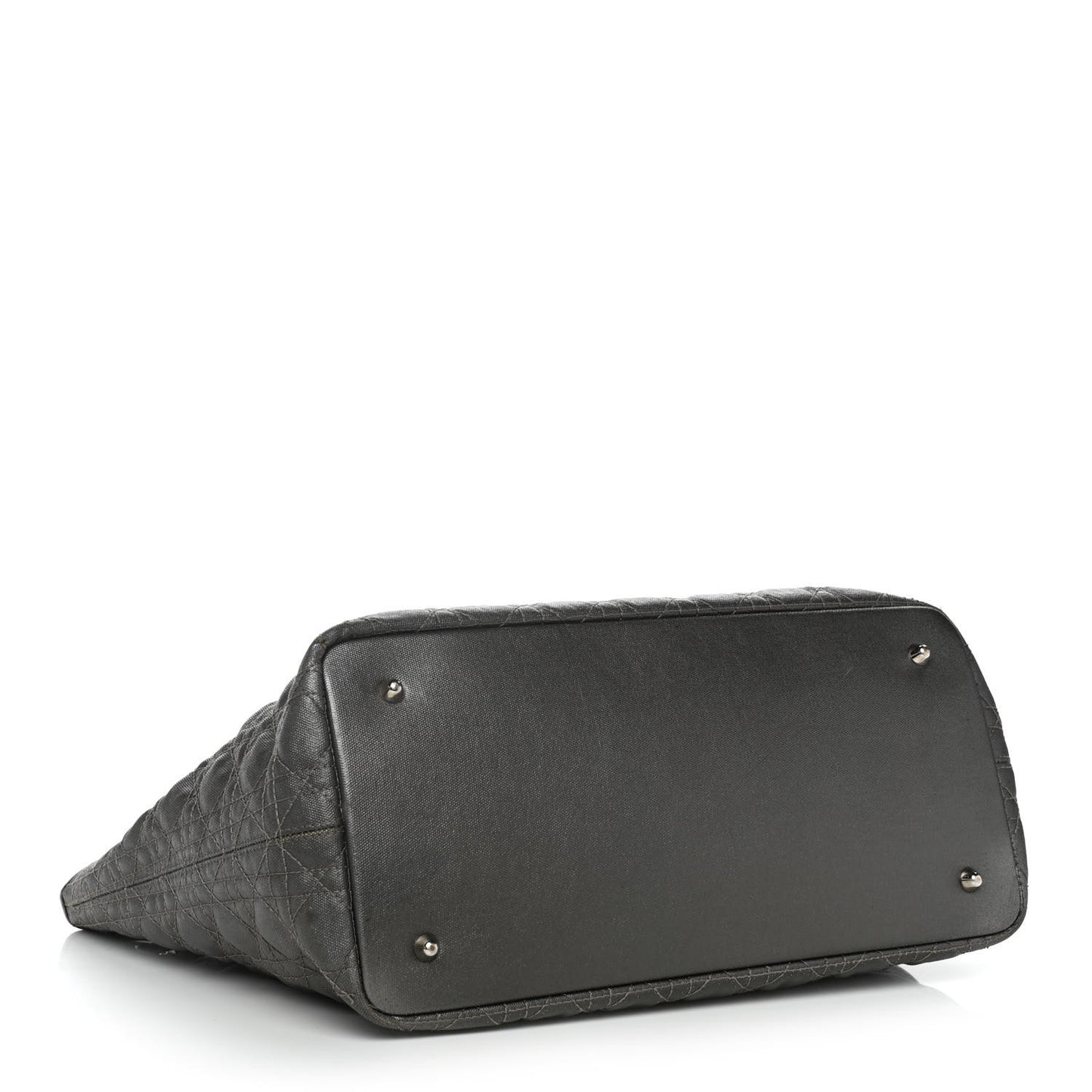 Coated Canvas Cannage Medium Panarea Tote Grey